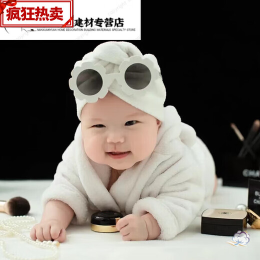 Full moon photo clothes props newborn photography props 100 days newborn photography clothing baby photo clothes headwear top overalls socks small newborn 02 months