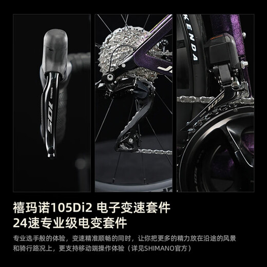 佳沃JAVA公路自行车油压碟刹7170电子变速碳纤维弯把竞速赛车VOLATA 紫色 M（身高：173-182 CM)