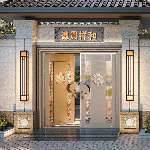 Stainless steel outdoor wall lamp Chinese imitation marble wall lamp hotel villa exterior wall garden lamp waterproof and rust-proof walkway lamp stainless steel No. 2 80*12cm