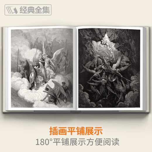 Complete collection of classics, hardcover Doré illustration collection, black and white print illustration collection, Chinese print album, Gustave Doré's original Western art master hand-painted album art collection, Yang Jianfei