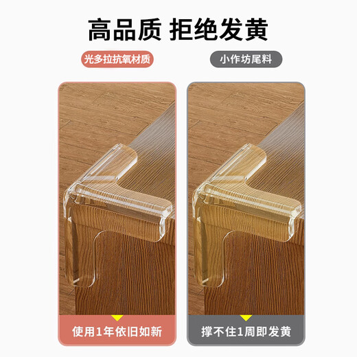 Guangdola children's anti-collision corner table corner protective cover transparent silicone corner sticker baby anti-collision T-shaped sticker 8 pieces