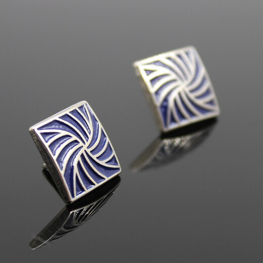 Xifei men's and women's brooches, collar pins and accessories, geometric square suit shirts, simple square twill dripping oil, can be matched with a pair in all seasons