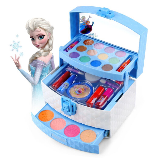 
[70% new] Disney Disney Children's Makeup Safety Cosmetics Toy Set Girls Gifts House Dress Up Stage Performance Makeup Box Frozen Princess Mini Makeup Box
