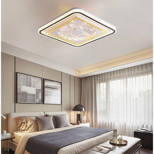 Xmsjmnuhg unsichtbarer Deckenventilator leichte moderne einfache Deckenlüfter Leichtes LED -Schlafzimmer mit elektrischem Lüfter Kronleuchter Wohnzimmer 9902 Runde