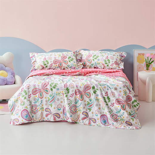 Luolai Quilts para niños para colchas para niños para acondicionadores de aire acondicionados de verano y edredones delgados para los estudiantes de dormitorio individual de verano pueden lavar edredones de verano Story Story Clase A Algodón de algodón 120*150 cm
