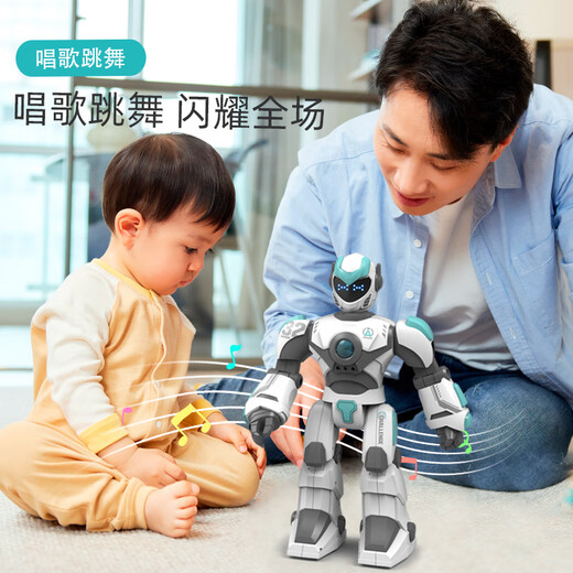 RWTW Remote Control Robot Children's Toys Programmation Intelligent Marche électrique et conversation vocale pour offrir aux cadeaux d'anniversaire des garçons servo robot Configuration standard officielle