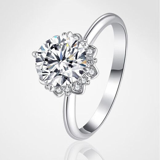 Xingmu Jewelry Spot Special Price Platinum Diamond Ring Diamond Ring Real Diamond NGTC Looking for Wedding Gifts for Lover, Wife and Girlfriend Chinese Valentine's Day Diamond Ring - 50 Points K-L Color VS Clarity 9-20 Circles Can Remark