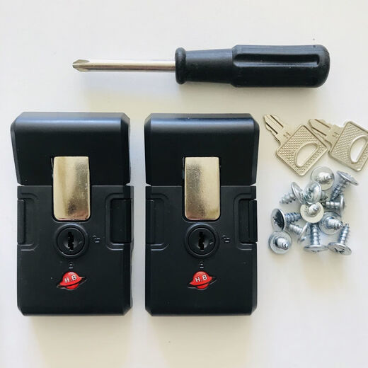 XMSJ Kennwortbox Sperre Zubehör Aluminium Frame Koffer Sperre Leder Box Universal Lock Travel Box Universal Lockschlüssel B3524 Zoll Seitenverriegelungssatz Set