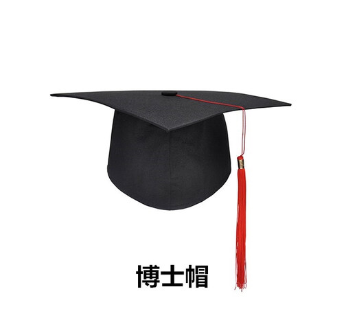 雪澈18岁成人礼帽定制学士帽毕业典礼帽学位帽硕士帽博士帽成人礼帽子 升级塑料板-学士帽 可调节