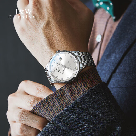 Aiwochi Swiss Brand IW Watch Watch Mechanical Watch Mechonical Mudicion Totalmente automático Impermeable Pareja Luminosa Pareja [Movimiento importado] 683 White White para hombres - Grabado gratuito