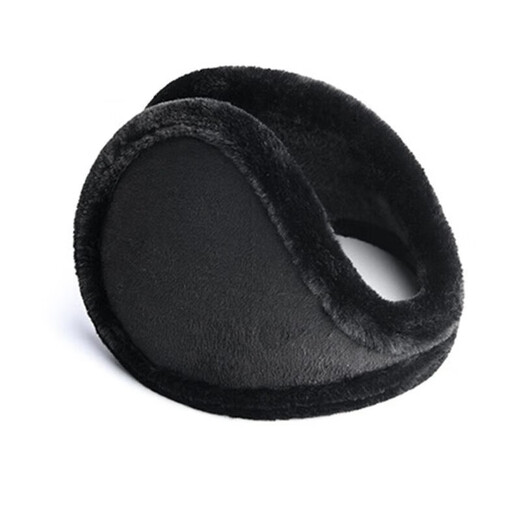 [Fleece Earmuffs] Earmuffs for Men Winter Warmth Ear Protection Earbags Outdoor Warming Earmuffs Foldable to Protect from the Cold Small Ordinary Style [1 Pack] Black 1 Piece