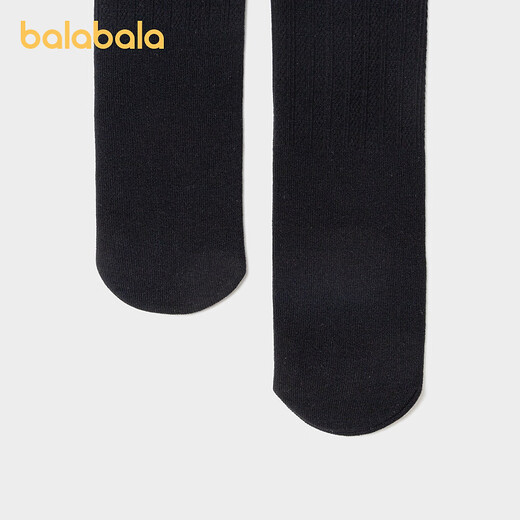 Balabala girls' pantyhose winter velvet comfortable children's bottoming socks for middle-aged and older children's dance socks warm socks black tone 00499 1 pair 7-9 years old 100cm