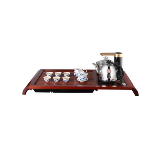 Jinzao K-180 ancient flower solid wood Kung Fu tea set household simple all-in-one tea tray modern tea table with drainage single wood tea tray not included in others