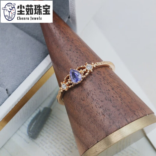 Chenru 925 silver simple small fresh jewelry tanzanite earrings ring necklace Japanese star earrings necklace tanzanite earrings