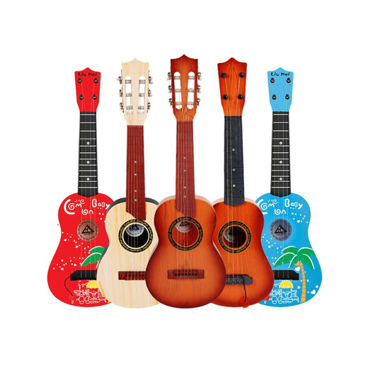 Ukulele Anfänger Kindergitarrenspielzeug zum Klavier für Jungen und Mädchen Musikinstrumente Baby Vier-Saiten-Nylon-Seide 57cm Red 4-Sait (Senden Sie Gurt + Tutorial)