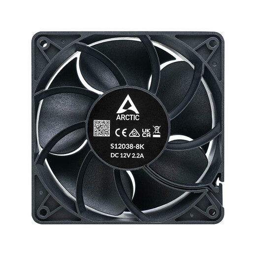 ARCTIC S12038高转速12cm暴力风扇 电脑服务器机箱工控机柜暖气片散热风扇 大风量双滚珠轴承PWM智能温控 S12038-8K(双滚珠轴承 8000转)