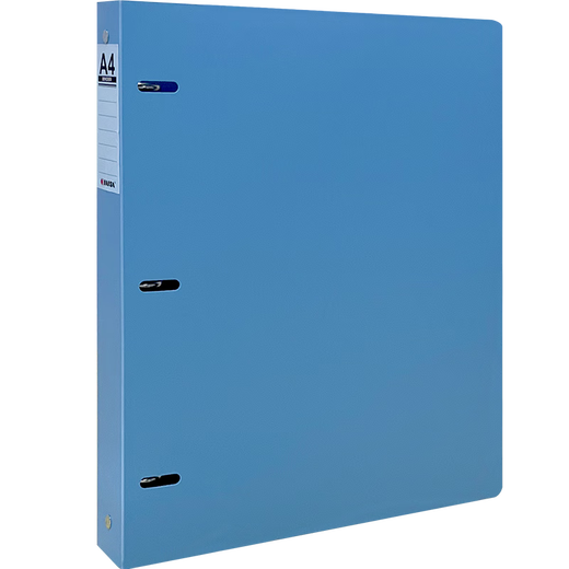 Kaisa (KAISA) A4 three-hole binder pp matte surface blue folder quick labor clip information archive contract clip KS11154