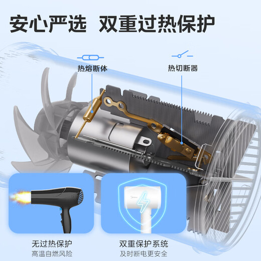 Midea Hair Dryer Home Portable Foldable Negative Ion Hair Dryer Constant Temperature Quick Drying Hair Care Does Not Hurt Your Hair High Power Wind Hair Dryer Available for Student Dormitories Holiday Birthday Gifts Polar White丨1800W丨50 Million Negative Ions