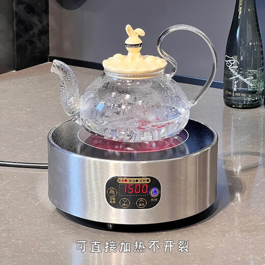 Xibaisheng Hochzeitsgeschenk Wasser Tasse Set Home Wohnzimmer Unterhaltung Tee Tasse Kesselgeschenke Tee -Set Komplettes Set Glasskessel mit Basis gewöhnlicher Set [1203]