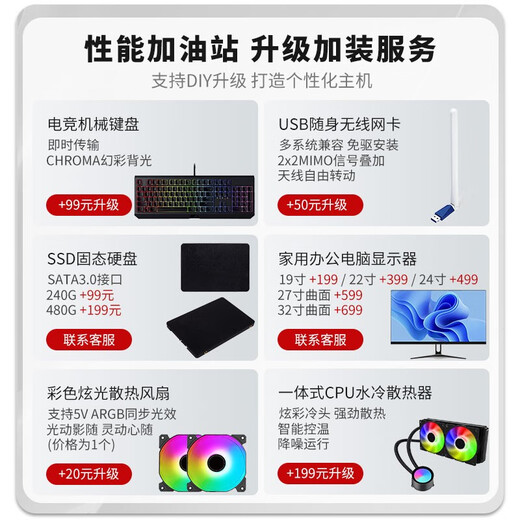 Second-hand 99 new i5 i7/solid-state quad-core assembled independent graphics card for gaming, office and home design compatible computer host complete machine customization desktop package 9 (i5 12400F+RTX 2060S)