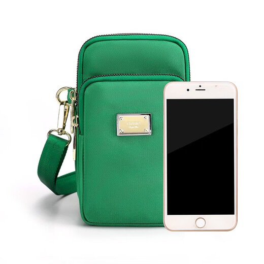 Kangaroo mobile phone bag for women 2025 Chinese Valentine's Day cross-body mobile phone bag halter neck wrist arm bag sports men's mini small bag trendy black