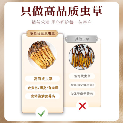 Kangyuan Tibetan grassland Cordyceps high-altitude dry goods Cordyceps health supplements gifts for parents, elders and colleagues high-end gift boxes, 3 sticks per gram, 50 grams [Exclusive gift box]