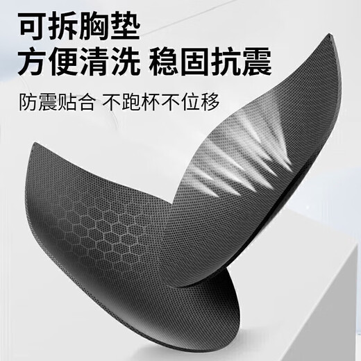李宁（LI-NING）运动内衣女瑜伽健身文胸中强度支撑速干透气背心跑步 黑色 M