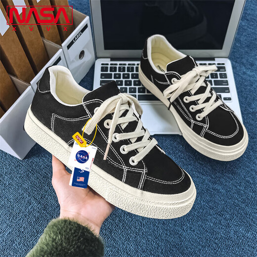 NASA XVVX CAPACIÓN OFICIAL DE LANA DE VERANO SUMERA PARA MEN Los trabajadores, transpirables zapatos casuales transpirables para hombres zapatos versátiles de moda para hombres negros 42
