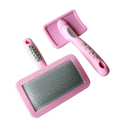 Chuanji cat pain-free comb, dog comb, pet hair pulling and knot opening beauty fluffy needle comb NHP130-2 (with magic beads soft needle)-S size