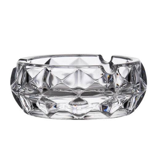 SUCCO glass ashtray European style office atmosphere crystal ashtray creative trend home large hammered ashtray-transparent style