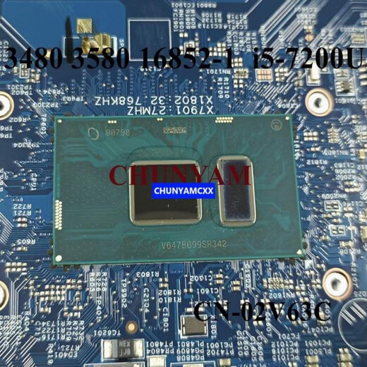 Original Dell Dell Latitude 3580 3480 Motherboard 16852-1 2v63c I5-7200 1100