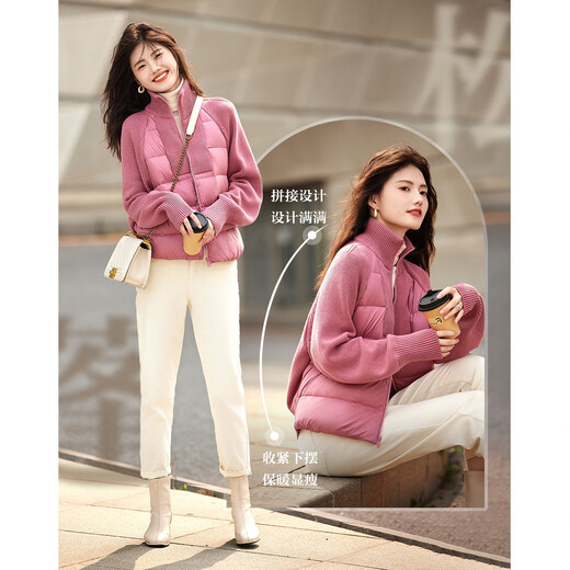 Demana Rouge Beauty Series Winter Simple Stand Collar High Warm 90 Duck Down Down Jacket Women's Short Lady's Jacket