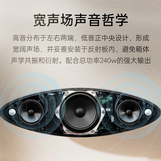 Baohua Weijian Zeppelin 5th generation [National subsidy] B/W wireless HIFI Bluetooth speaker home smart speaker midnight black