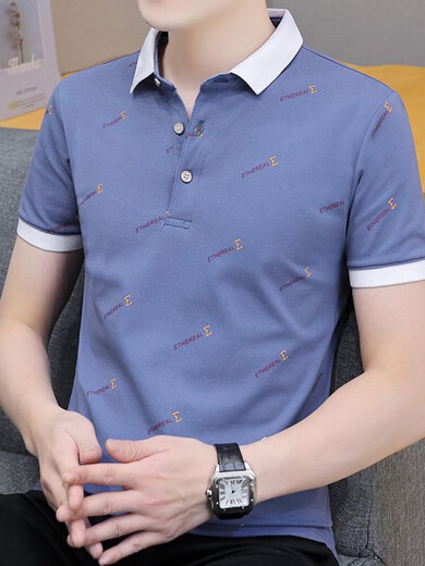 南极人男士短袖t恤翻领po.lo衫上衣服刺绣图标半截袖男装夏季休 683白色+679白色 M