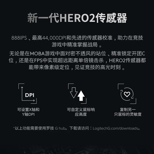 罗技（G）GPW3 狗屁王三代无线游戏鼠标 专业电竞手型 60g轻量 黑 CS2/瓦洛兰特/ LOL 升级8KHz 88G 888IPS