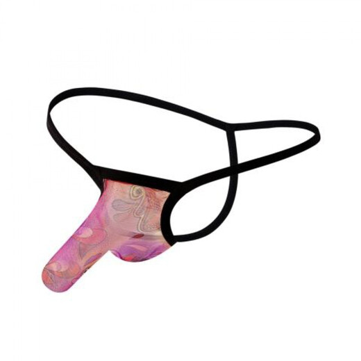 Sexy underwear for men, smooth and soft mesh, separated perspective, men's sexy sexy thong, T-string underwear, sexy underwear, alternative sexy SM, purple red, European size