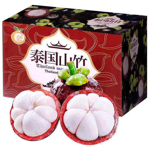Shawo Shuguang Thai Mangosteen JD/SF next-day delivery to many places Freshly imported oleifera tropical fruits Fresh New Year Festival Special Fruit | Selected 4.0Jin Jin equals 0.5kg Gift box 5A large fruit