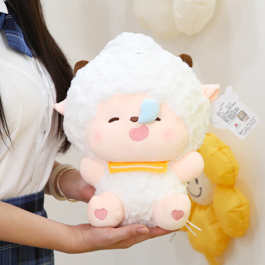 爱迪童正版喜羊羊与灰太狼玩偶懒洋洋公仔美羊羊毛绒玩具生日礼物女七夕 懒羊羊 35CM