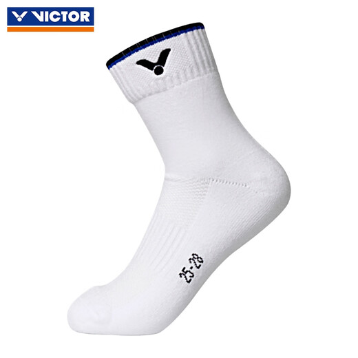 VICTOR Victory Badminton Socks Men's Thickened Towel Soled Sports Socks Mid-calf Socks Sweat-Absorbent Breathable Non-Slip Wear-Resistant SK112 SK149-F Nautical Blue One Size