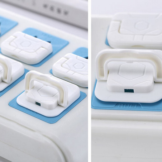 Socket protective cover, children's anti-electric shock safety plug, power plug and drain, waterproof baby protection plug socket protective cover, new white, 10 pieces, two plugs and three plugs, half each