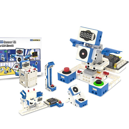 
YahBoom microbit programming robot kit, small car electronic building block sensor assembly Python development board, magic block world kit (excluding microbit motherboard)