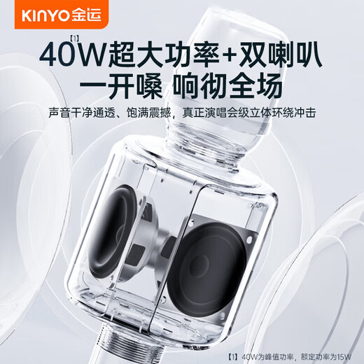 Jinyun K-song 0 negative reviews丨Sound card repairing K-song microphone audio integrated microphone comes with sound card singing artifact karaoke home ktv amplifier gift 2025 new 40W dual speakers丨Sound card repairing丨Eliminating the original song