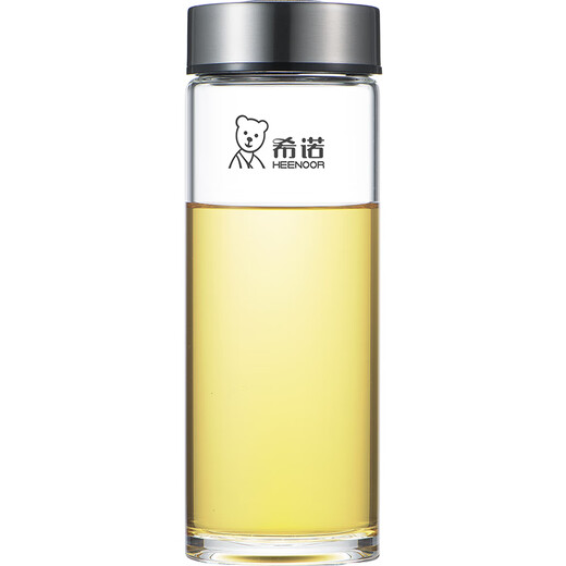 希诺（Heenoor）希诺玻璃杯单层加厚大容量泡茶杯男士户外运动耐热水杯便携车载水 [XN-9076]大容量-695ml-提环盖