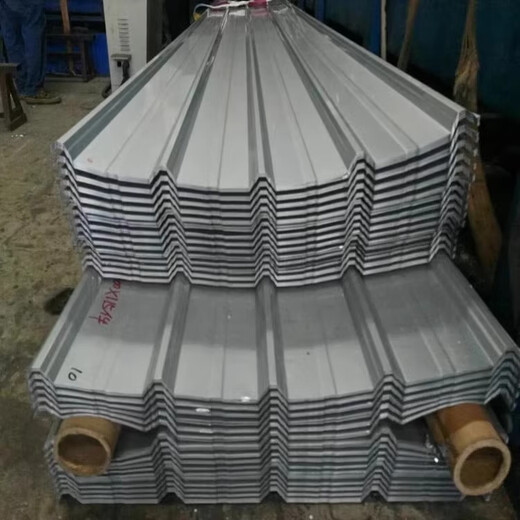得谊定制304波纹板彩钢瓦工地瓦不锈钢瓦楞板定制钢结构雨棚厂房屋顶 瓦型 750-840-900-970-1040 304不锈钢