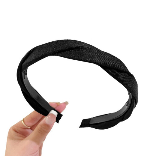 BARY REEF high skull headband women's new simple face wash non-slip headband wide edge with tooth pressure hairpin braided headwear coffee color