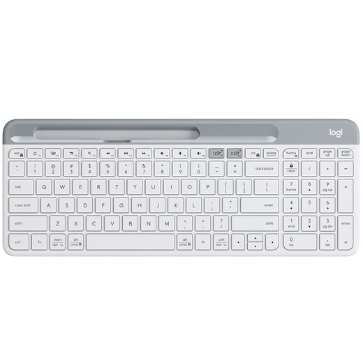 Logitech Fashion Series K580 Keyboard + Pebble Mouse Wireless Bluetooth Office Keyboard Set Mobile Phone Tablet Computer Keyboard Ultra-thin Light Sound K580 + Pebble Wireless Keyboard Set [White]