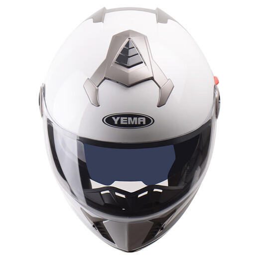 
Mustang (YEMA) 3C certified 828S motorcycle helmet men's full helmet double lens motorcycle safety helmet universal four seasons one size white + anti-fog patch