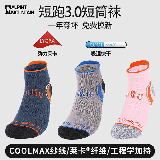 ALPINT MOUNTAIN Elmont CoolMax marathon professional running socks men's hiking socks hiking socks short-tube sports socks