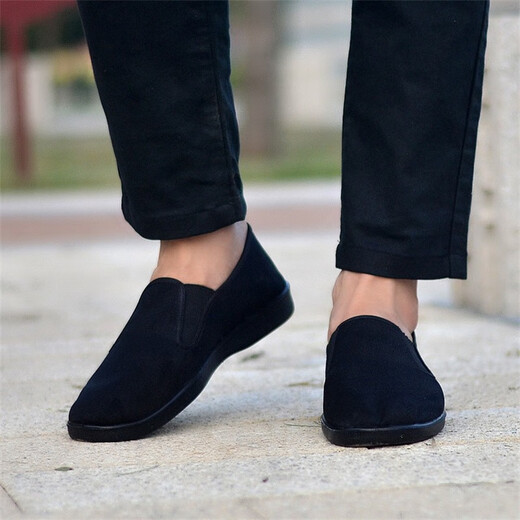 Peking Yehong neuer Stil alter Peking-Stoffschuhe Männer lässige Schuhe Fahren Gesundheit atmungsaktiv weicher Sohle Anti-Rutsch- und Verschleiß-resistenter Arbeitschuhe Standard Größe 42