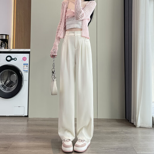 Jingluo Versión estrecha Pantalones de patas ancho para mujeres Pantalones de patas de patas rectas de la cintura delgada de verano